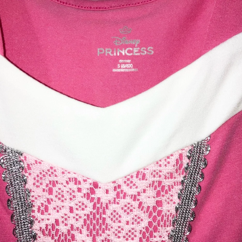 Disney Princess Aurora Sleeping Beauty Pink Tutu Tulle Dress Costume S 6-6x NWT - Picture 3 of 5